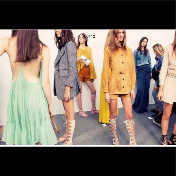 $1295 🌟CHLOE🌟 WEDGE NUDE SUEDE GLADIATOR SANDAL - Picture 3 of 8